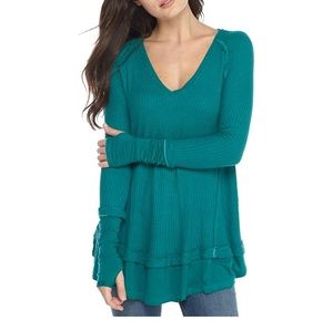 Free People Women's Laguna Layered Top - Turquoise